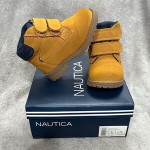 Nautica Toddler' Mustard and Navy Boots